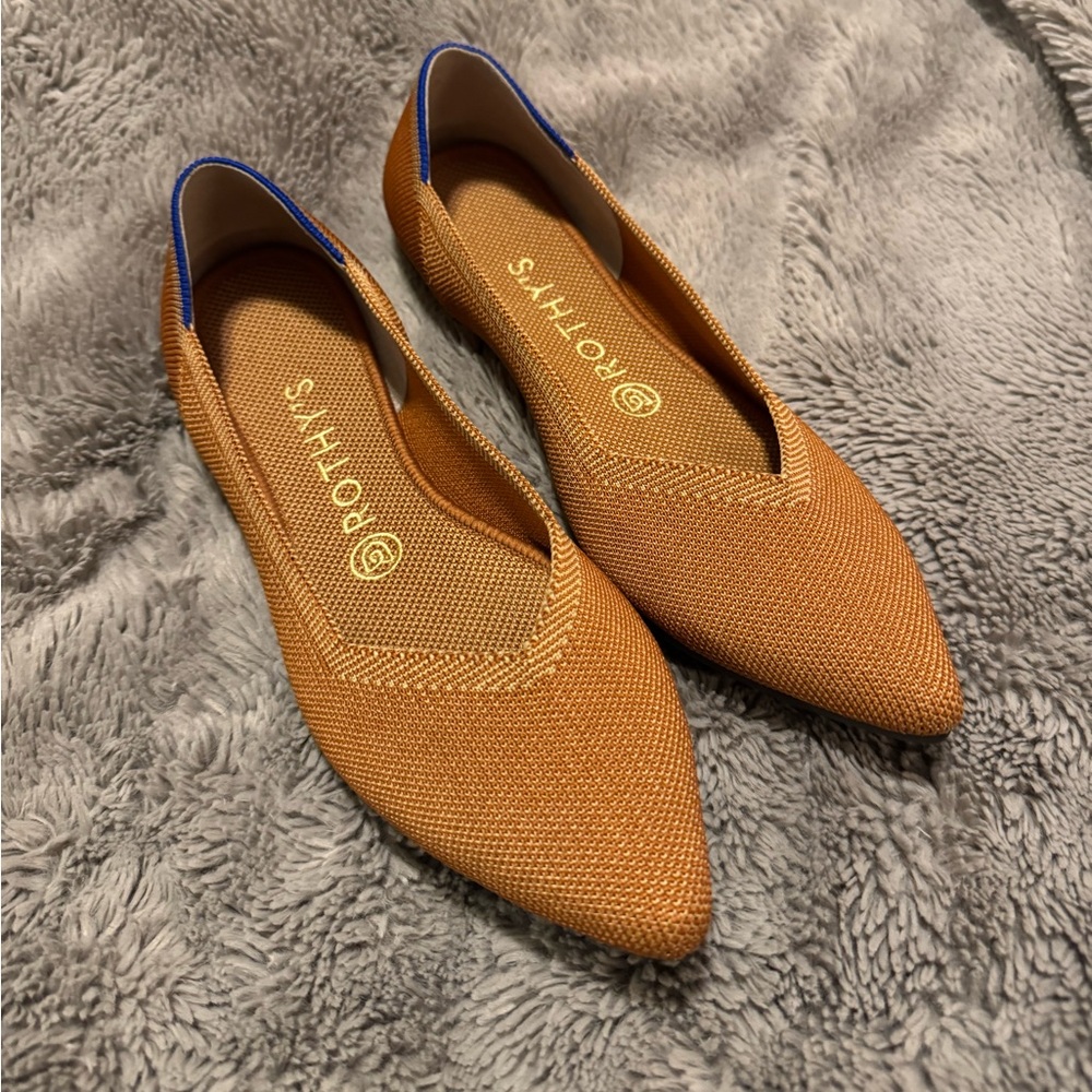Rothy’s the point amber tan brown 8.5